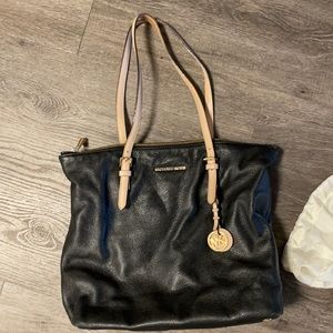Micheal Kors black leather tote with dust bag